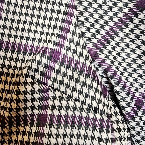 6X 30W Torrid Purple Herringbone Crop Jacket Blazer Collarless 90s Stretch Plaid - Picture 4 of 7